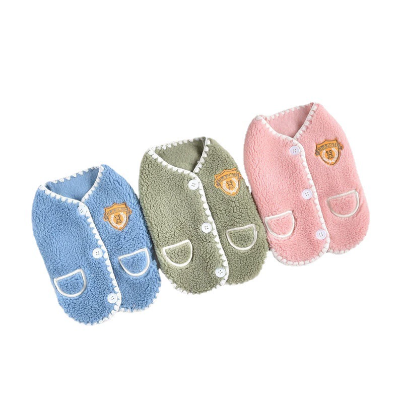 Одежда для собак осенне-зимний утолщенный теплый жилет с медведем утолщенный осенне-зимний жилет для средних и маленьких собак в наличии оптом