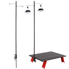 Outdoor camping lighting pole portable folding ultra-light aluminum camping light stand camp light stand wild fishing light stand