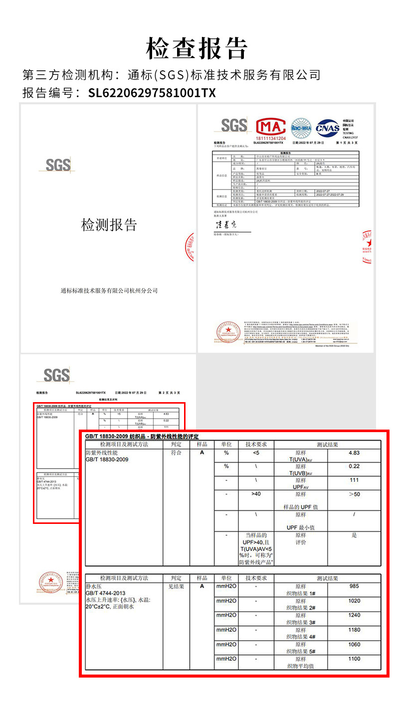 检查报告-涤塔夫