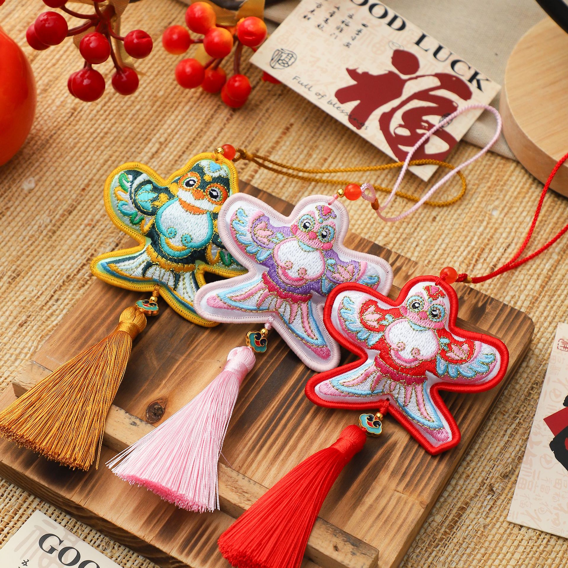 Decoración de Año Nuevo de siete colores de papel cordier orelles decoración de barril de Año Nuevo con flores tiendas de flores DIY material colgante de flores