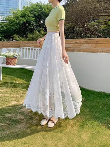 Lace Under Skirt with Fleece, Fashionable and Versatile, Retro Qipao Style, Matched with Medium-Length Skirt