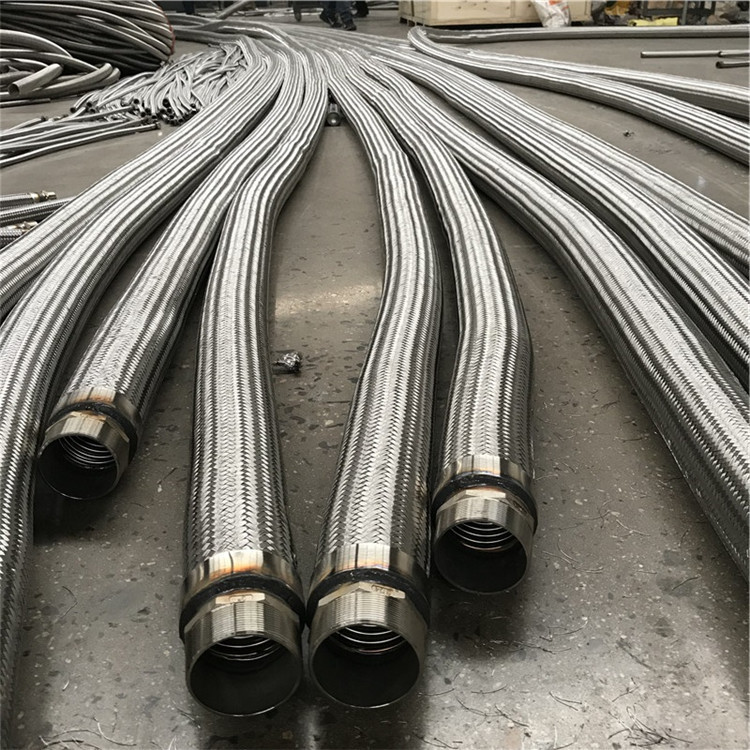 防腐耐高温金属软管 刚性金属软管厂家 螺母丝扣连接金属软管