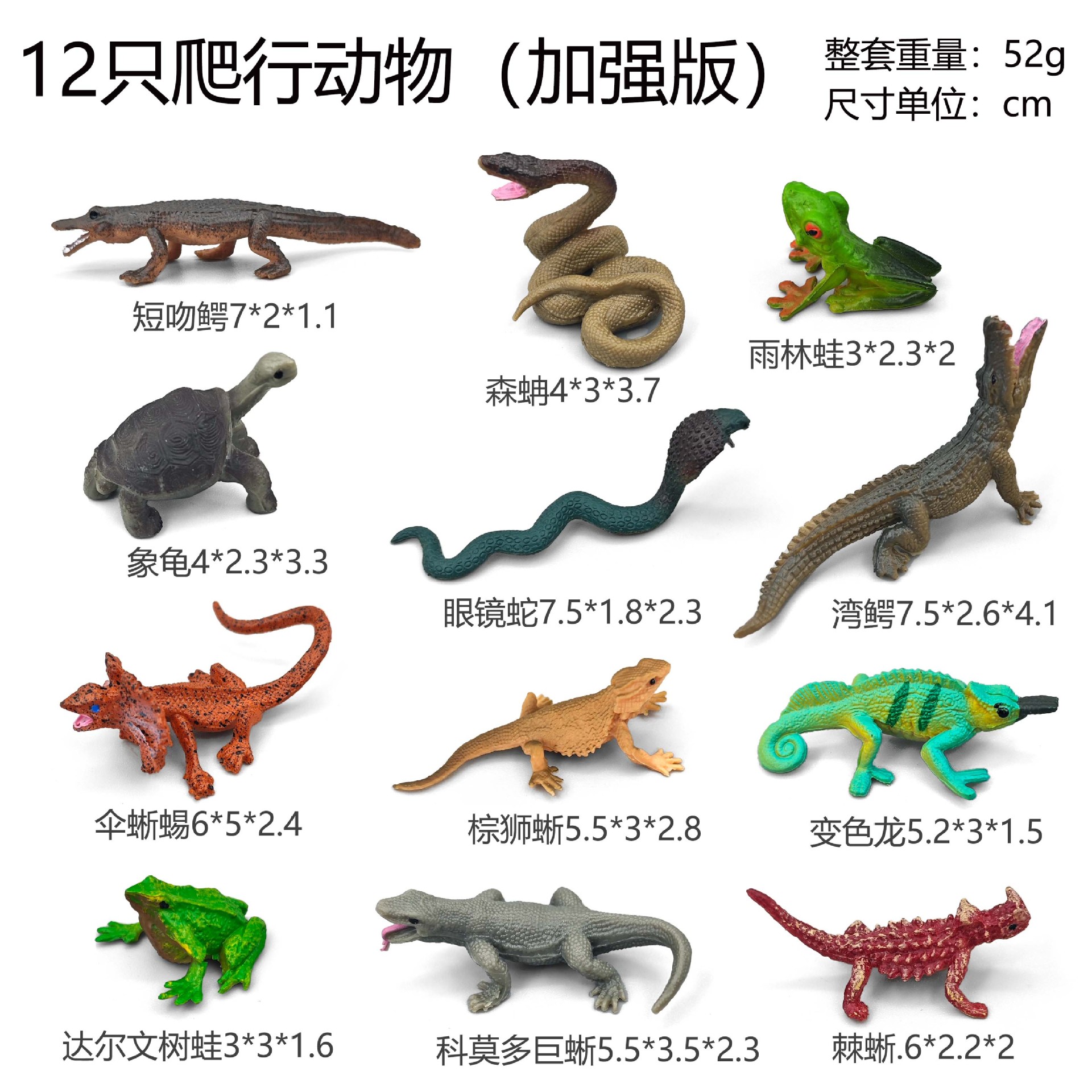 파충류 12마리(향상된 버전) [가방]