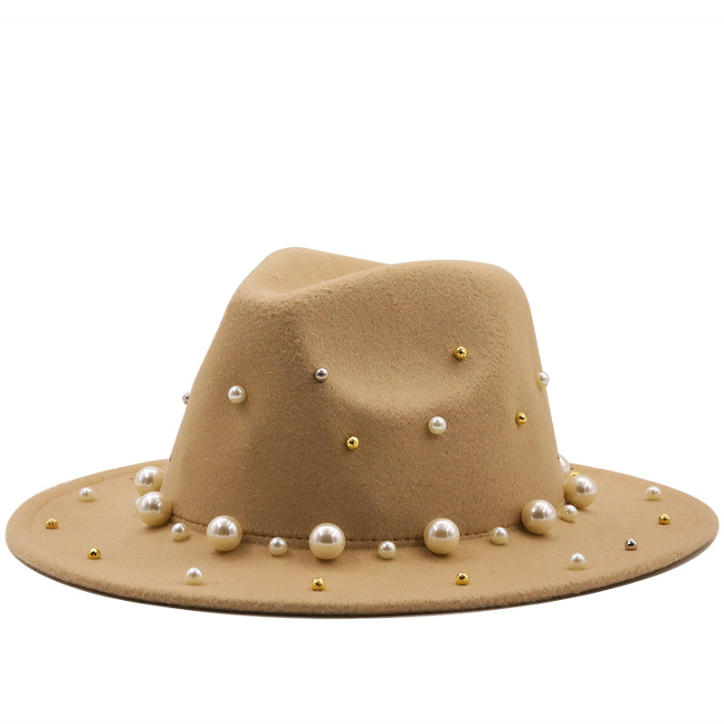 40g Weight Housewarming, Anniversary, Business, Wedding, Birthday, Festival Occasion Solid Color Pattern Unisex Gender Basic Style Royal Blue, White, Red, Camel, Black Color Retro Woolen Jazz Big Brim Top Hat 7