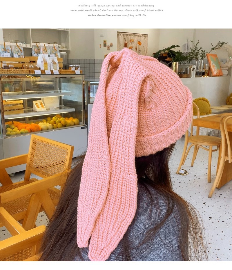 Han China-Chic brand design niche rabbit wool autumn and winter ear protection warm knitted hat children_voghion.com