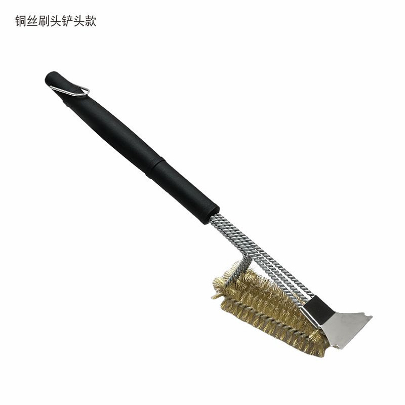 クロスボーダーBBQバーベキューブラシワイヤーブラシ18インチ三層クリーニングブラシオーブン洗浄三頭ブラシバーベキューツールブラシ|undefined
