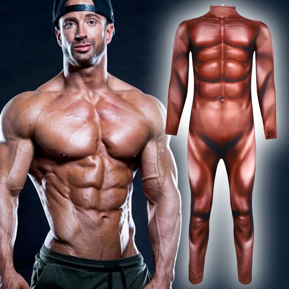 Гигантский супергигант комбинантный костюм для мышц Хэллоуин 3D принт стерео колготки