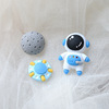 Cartoon astronaut, spaceship, moon, resin, accessory, earrings, keychain, handmade