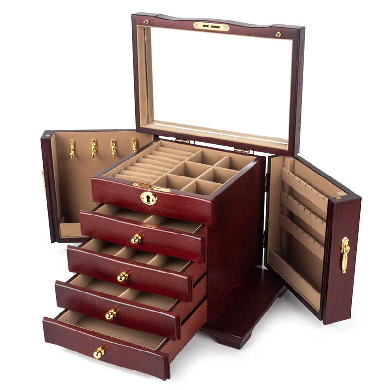 Upgraded five-layer full lock - burgundy (brown lining)