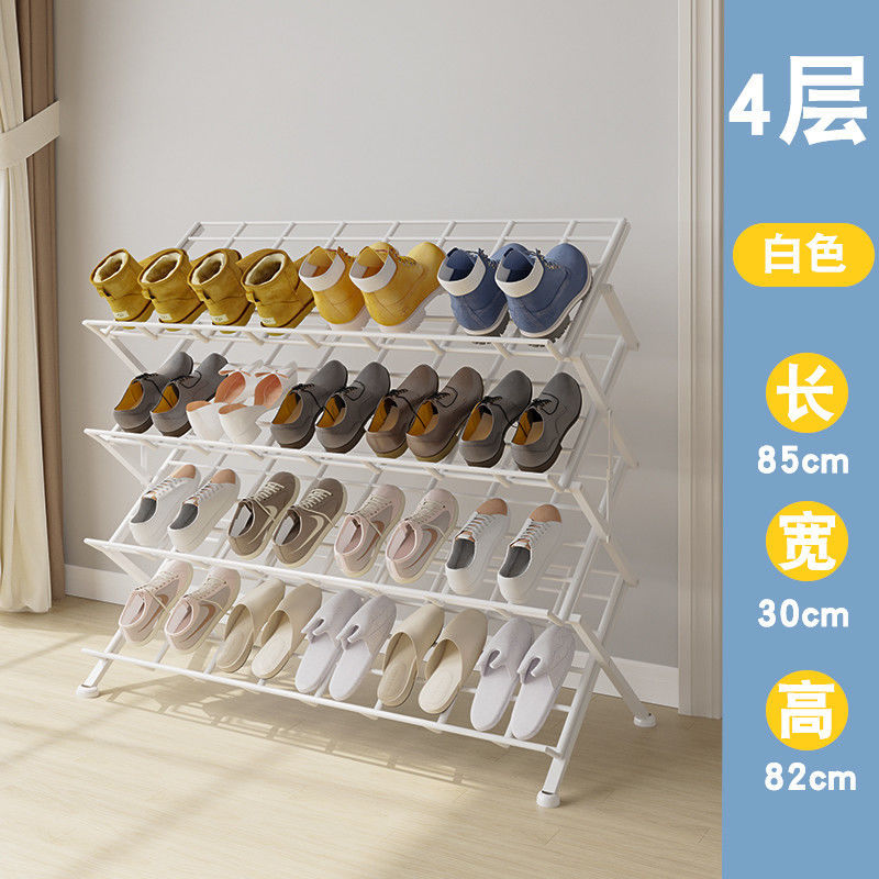 Estante de zapatos plegable sin instalación sala de estar de alquiler puerta de piso de almacenamiento de zapatos estante de almacenamiento plegable moderno simple