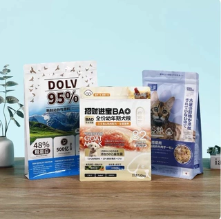八边封宠物零食包装袋定制猫粮狗粮防潮密封袋饲料自立自封袋定做