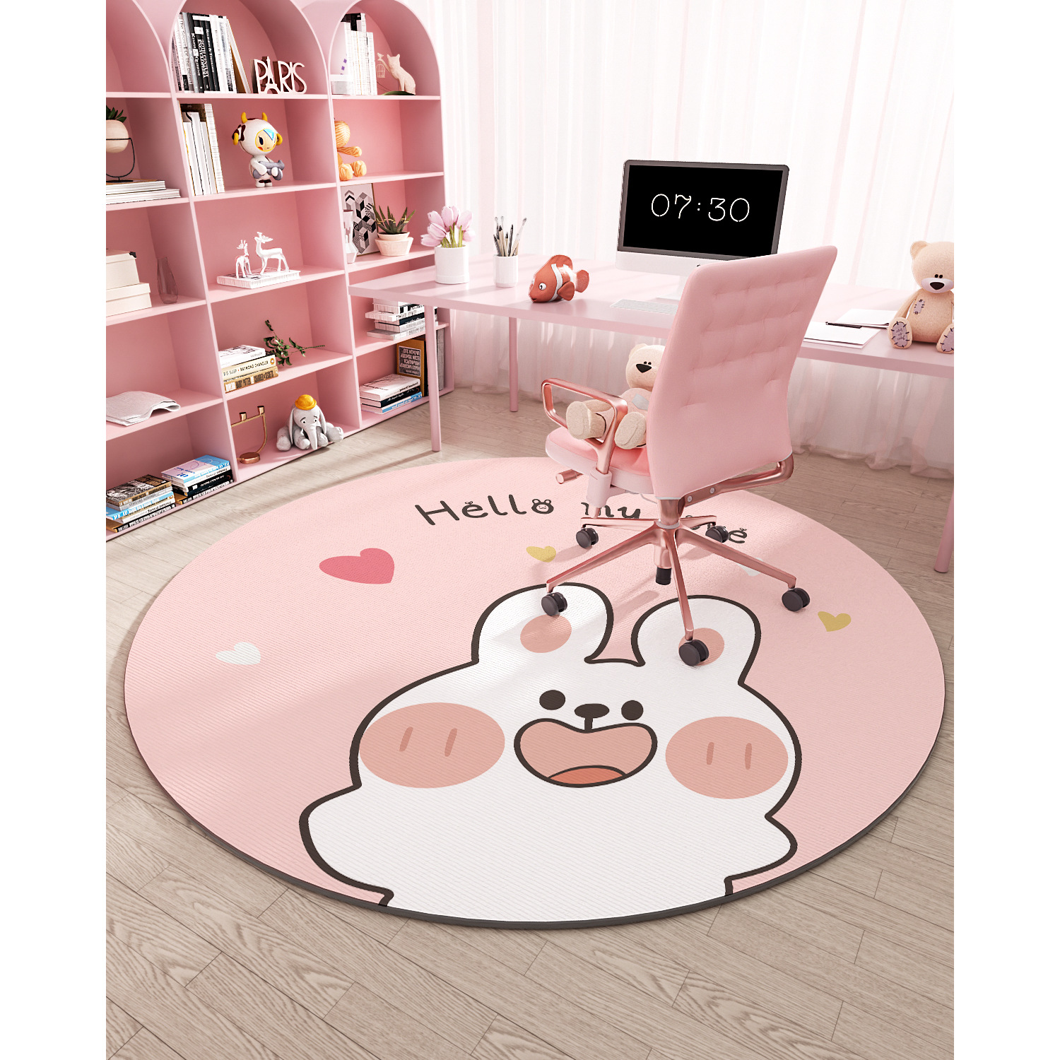 행복한 작은 흰 토끼 [업그레이드 두껍게]]