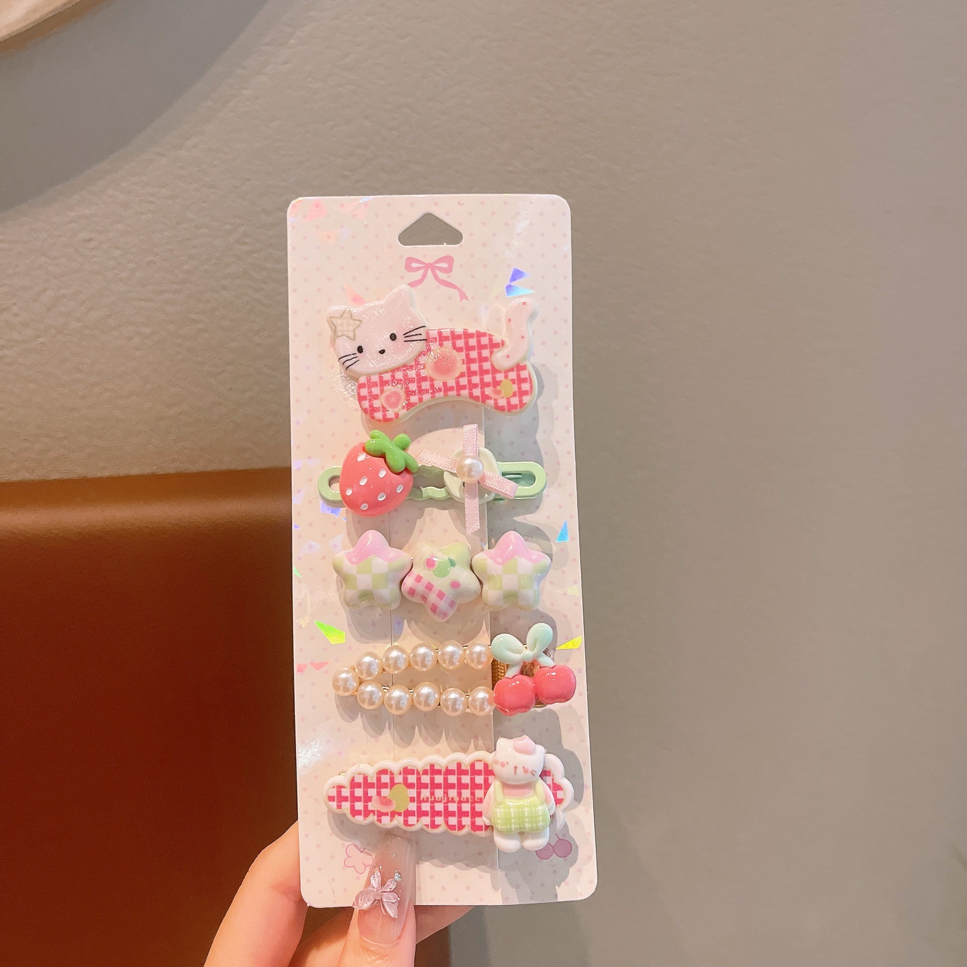 Flores coreanas para niños arco clip