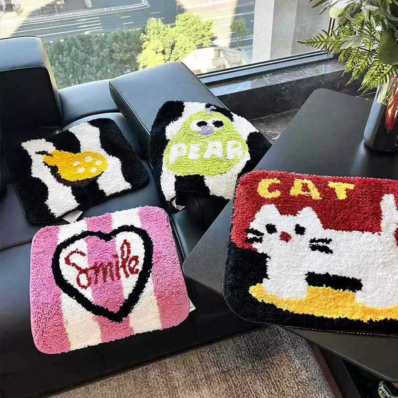 Трансграничный мультфильм флокировка хохлатая подушка для офиса сидячий студенческий стул задница противоскользящая подушка для сиденья плюшевая подушка для сиденья