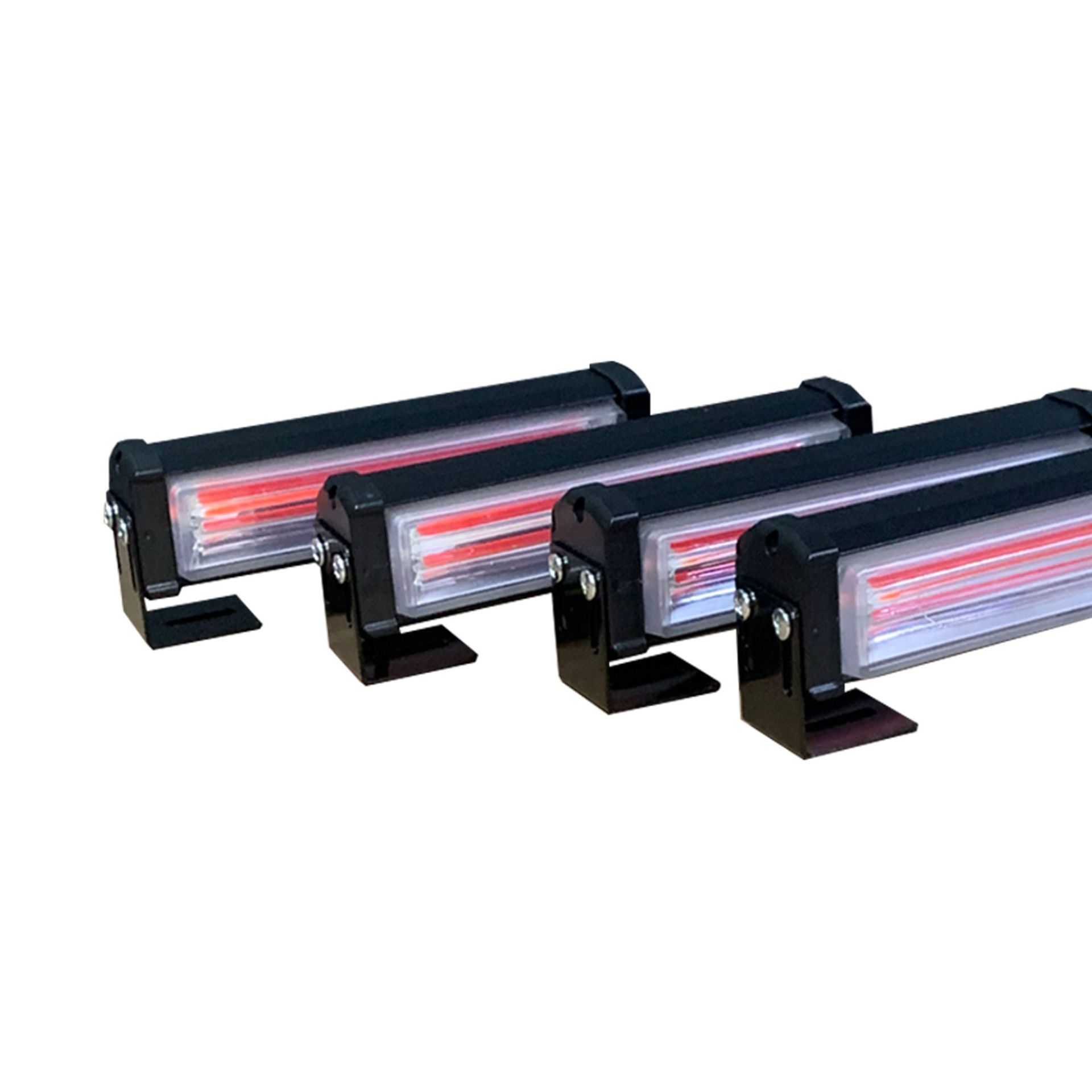 Cross-Border Car Truck Grille Remote Control Flash One-To-Two-To-Four Cob Bar Light High-Bright Warning Light Car Light Modification