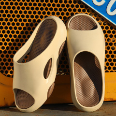 Men's Shockproof and Slip-Resistant High-End EVA Removable Outdoor Home Fashion Comfort Color-Matched Slippers Wholesale