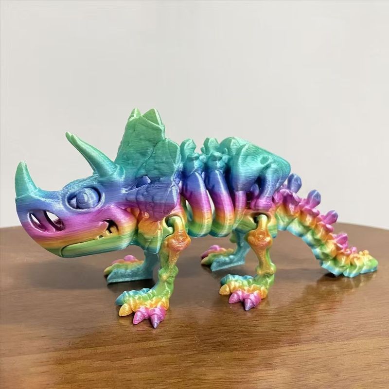 3D打印三角恐龙夜光儿童创意玩具关节可动鱼缸造景手办摆摊爆|undefined