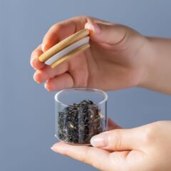 ポータブル茶葉缶旅行携帯ミニガラス小密封缶トランペット差旅分装瓶小貯蔵茶缶