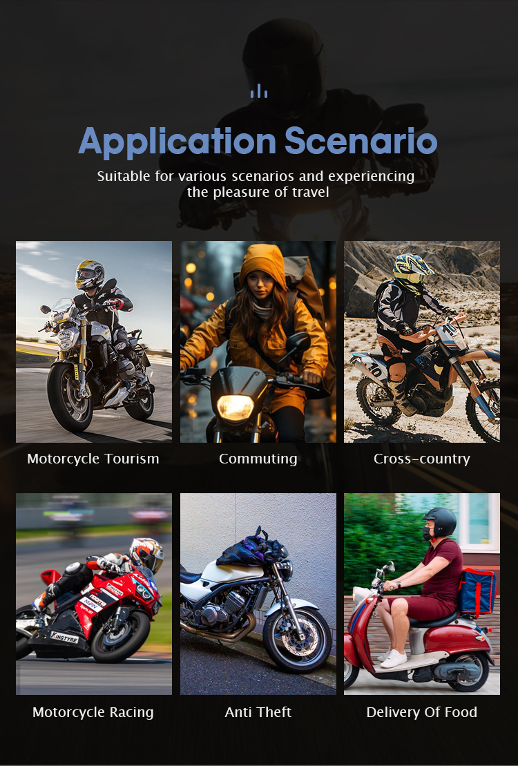 Motorcycle driving recorder HD wireless dual lens intelligent car machine 2K screen navigation carplay