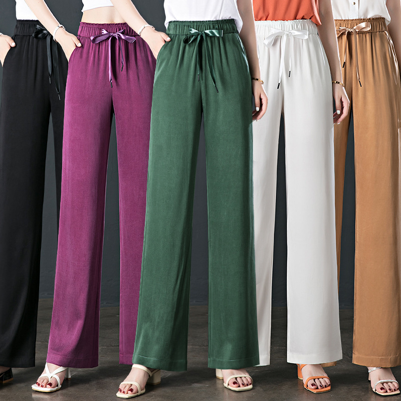 Copper Ammonia Fiber Wide-Leg Pants for Women, Thin Style, 2026 High-Waisted Straight-Leg Casual Floor-Length Pants, Old Money Style Straight-Leg Suit Pants Copper Ammonia Fiber Wide-Leg Pants for Women, Thin Style, 2026 High-Waisted Straight-Leg Casual Floor-Length Pants, Old Money Style Straight-Leg Suit Pants
