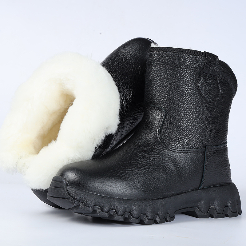 미들 블랙 스노우 부츠