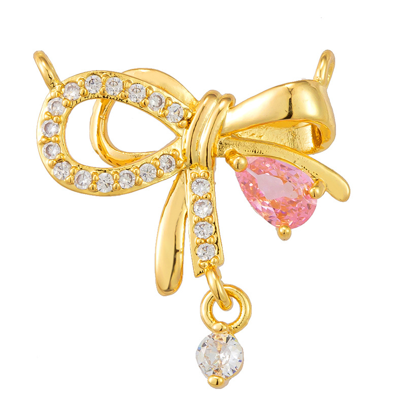 Colgante de cobre micro incrustado Gufasha oro goteo de aceite perlas de transferencia DiDi con perlas de acessorios de perlas huecas fábrica de perlas al por mayor