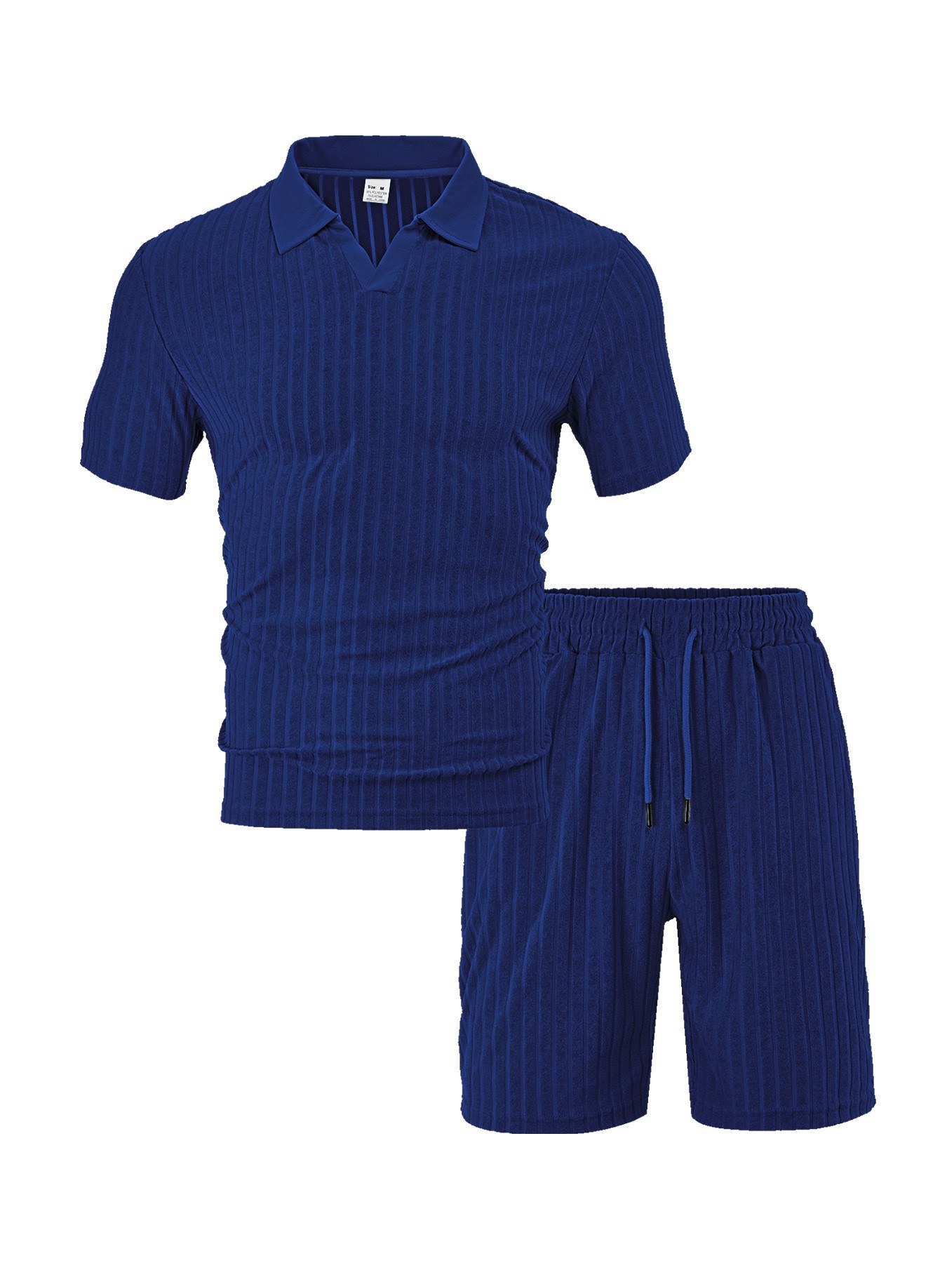 Nuevo transfronterizo de Europa y Estados Unidos para hombres verano nuevo tipo de piel transpirable tela jacquard rectas con solapa juego deportivo casual
