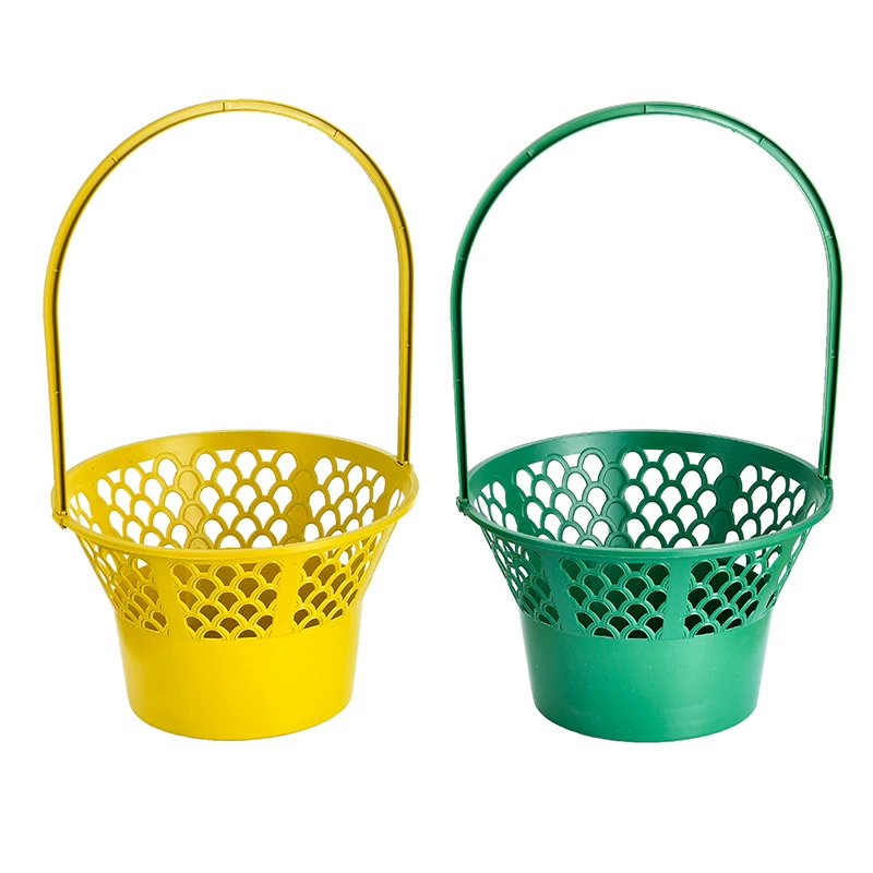 Прямые поставки с фабрики толстый китайский стиль пластиковый фестиваль Цинмин Цветочная корзина гробница подметальная Цветочная корзина пластиковый портативный Жертвенный цветок синий оптом