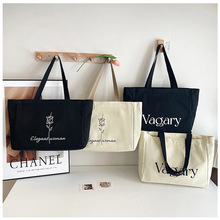 现货批发手提购物袋环保大容量帆布袋创意印花棉布袋帆布包简约包