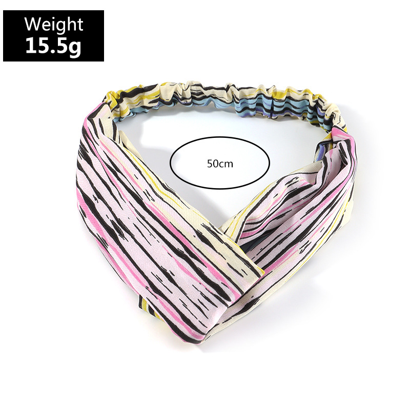 Fashion Stripes Knotted Hairband display picture 2