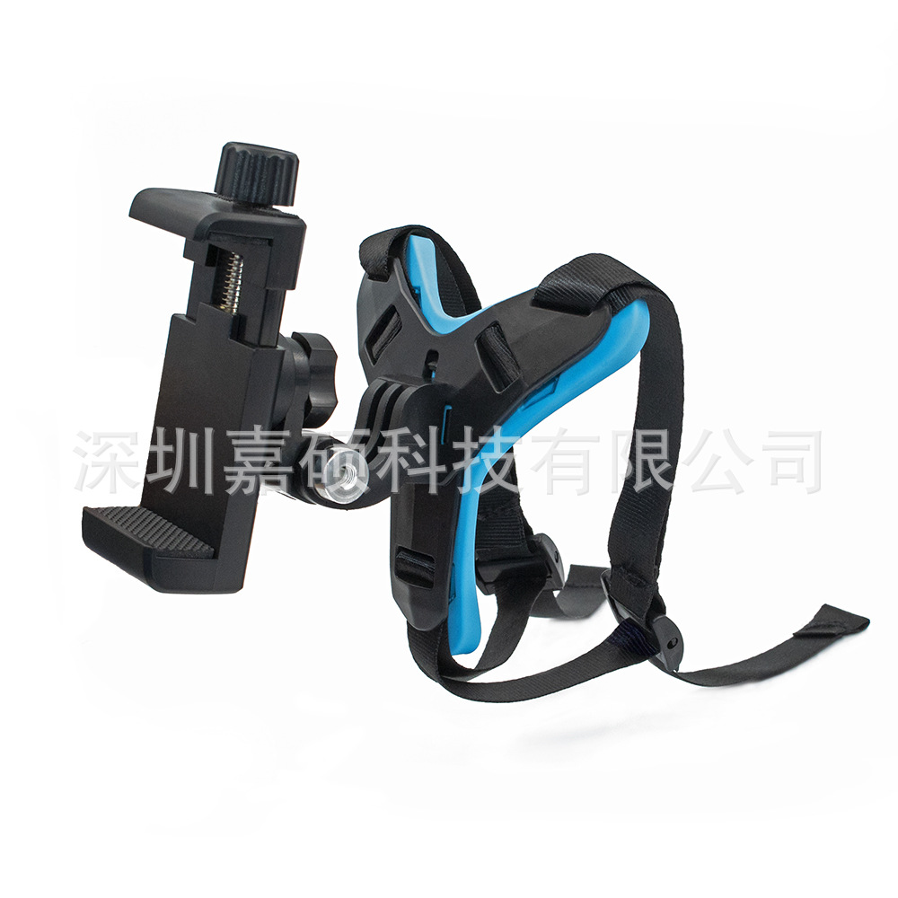 Soporte de barbilla para casco de motocicleta adaptador de teléfono móvil y cámara GoPro fijación segura