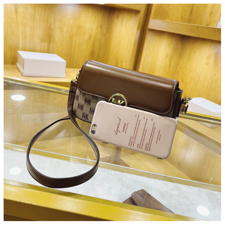 Borsa a tracolla Nicchia di personalità Nuova borsa a tracolla abbinata a colori con stampa retrò di alta qualità Borsa da donna per pendolarismo quotidiano_voghion.com