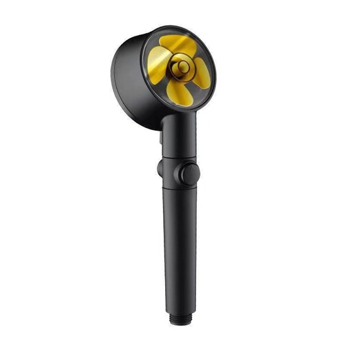 Turbo shower black five-speed household bath shower head water heater bath shower head shower set