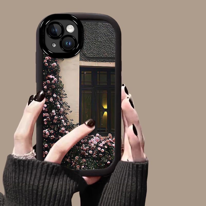 Ancient Wall Rose Phone Case Fruit 17 Pro Max, 16/15 Pro, Full Protection 13/12/11, Anti-drop For X/XR, Soft_voghion.com