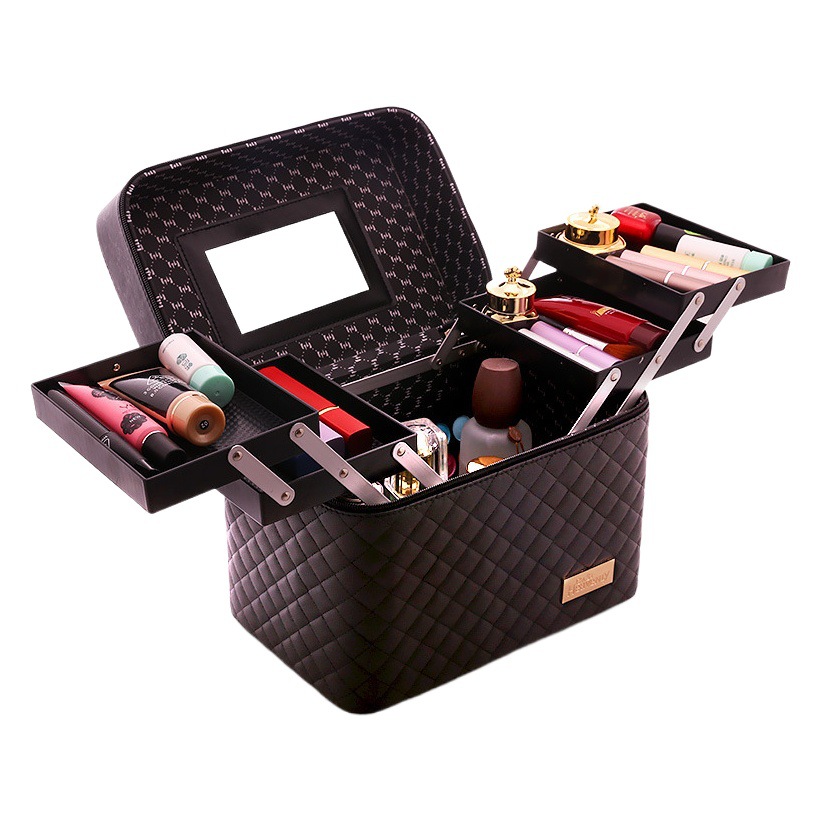 Multifuncional caja de cosméticos de gran capacidad de manicura caja de herramientas de cuidado de la piel portátil artista de maquillaje profesional caja de almacenamiento