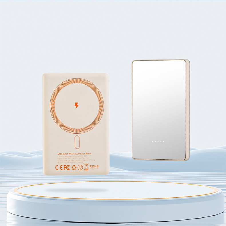 マグセーフ超薄型マグネットワイヤレス充電宝8mmスリーインワン充電式時計イヤホン充電充電式モバイル電源|undefined