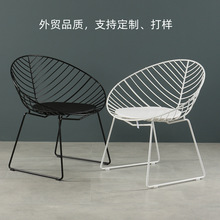 简约铁艺餐椅户外金属椅外贸品质铁线椅 网红咖啡椅