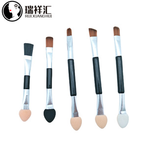 Cross-Border Makeup Brush Single Eyeshadow Brush Angled Brush Double-Ended Brush Lip Brush Beauty Tools Portable Set Angled Lip Brush