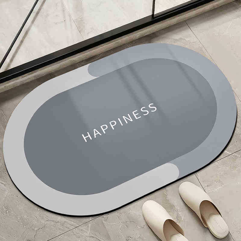 Moderno simple alfombra de barro de diatomeas color sólido absorción de agua alfombra de suelo de secado rápido inodoro antideslizante fácil de cuidar alfombra de pies