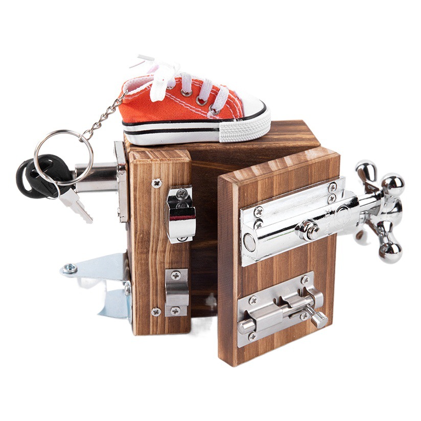 Nuevos niños de madera multi-funcional Bloque ocupado 2-3 años Calculadora de aprendizaje para bebés educación temprana educación educativa ciencia y educación Juguetes