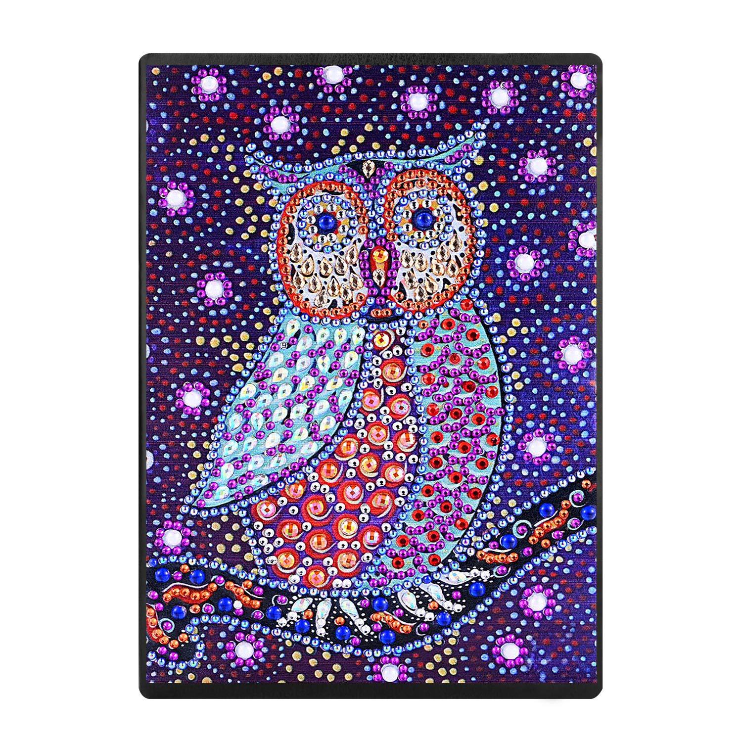 Cuaderno de dibujo de diamantes transfronterizos 5d punto diámetro pintura pegatinas de sexo opuesto mariposa DIY manual cuaderno de notas de cristal
