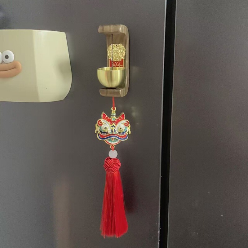 多巴胺铃铛入户玄关磁吸铜门铃装饰挂件乔迁搬家布置新居开业礼物|undefined