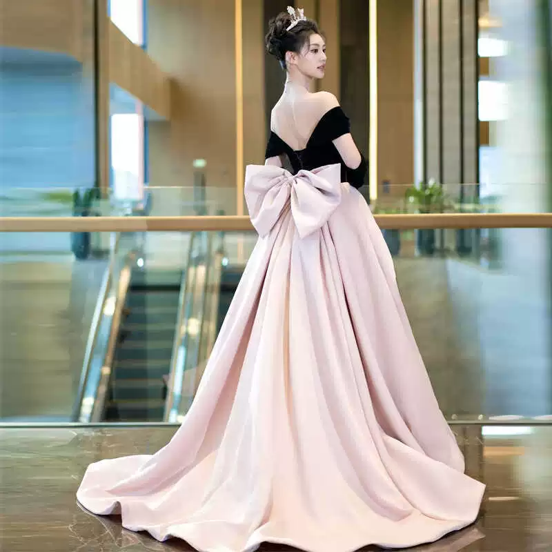 Fuchsia evening dress, wedding dress