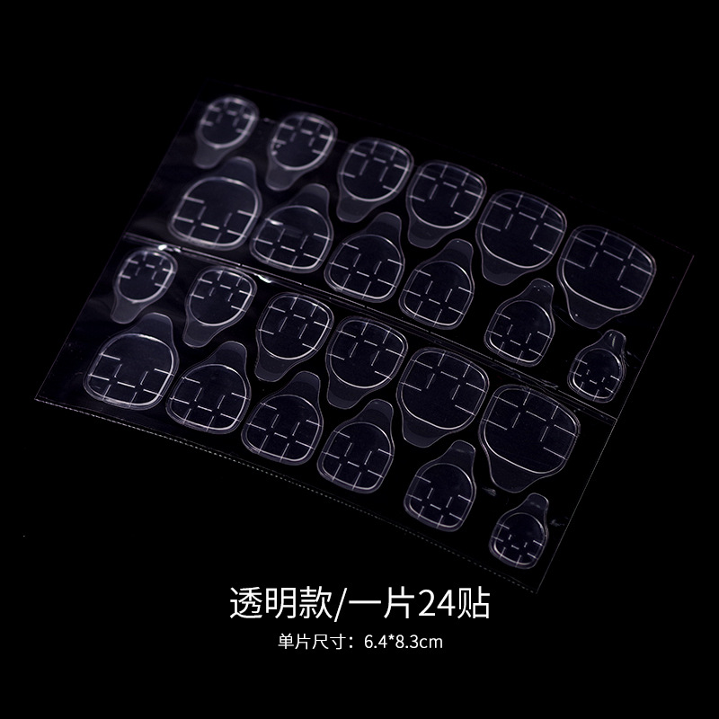 Gel de jalea de uñas adhesivo de doble cara extraíble desgaste de uñas falsas pegatinas de doble cara de alta viscosidad pegatinas de uñas a prueba de agua