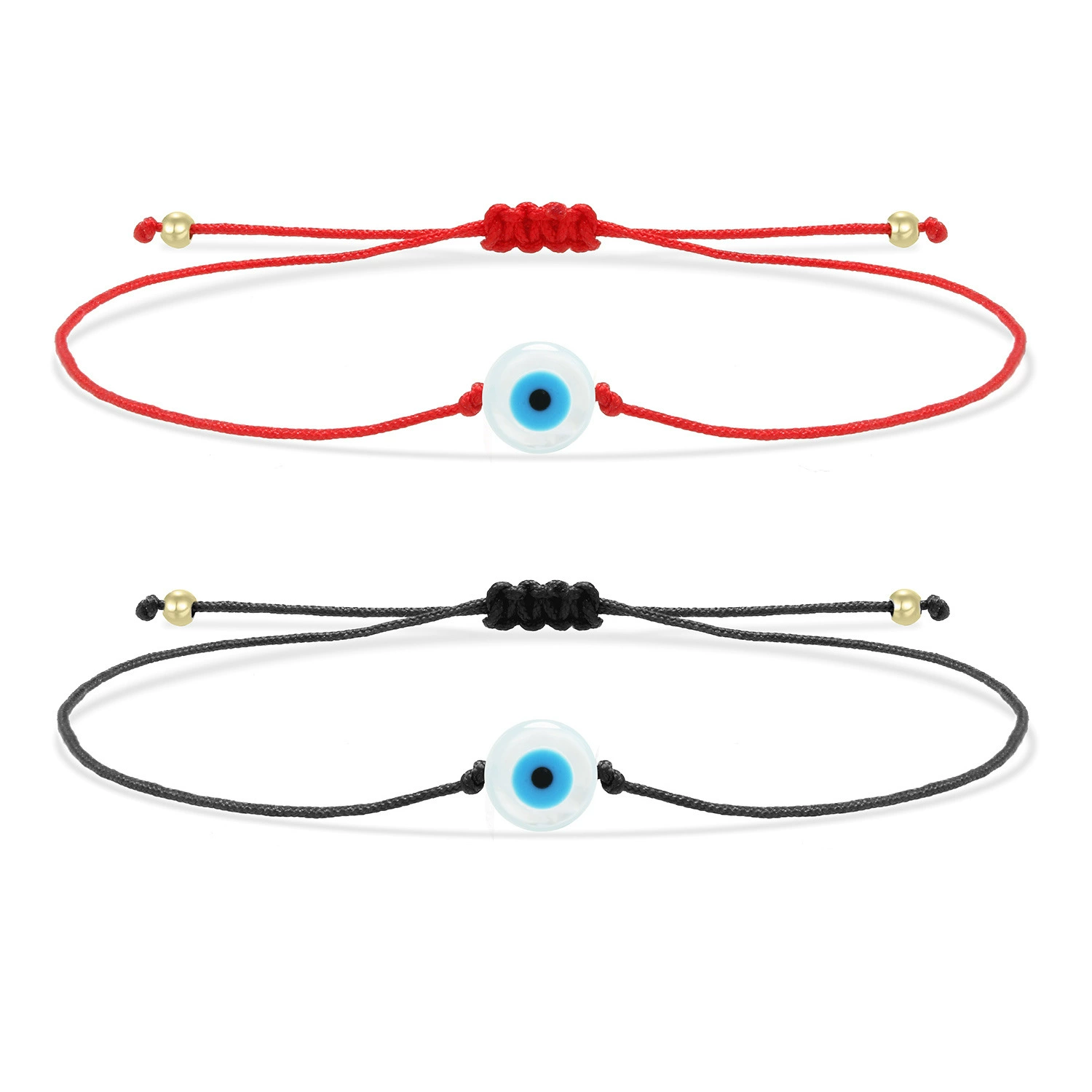 Good Quality White Shell Round Evil Eye Simple Bracelet Wome