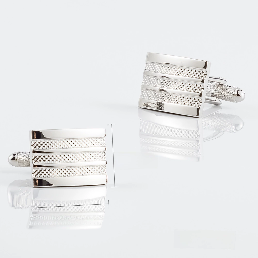 Spot new high -end silver -plated silver -plated flower pattern metal cufflinks Foreign trade men's French cufflinks wholesale
