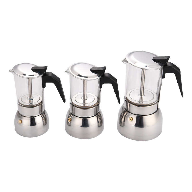 Concentrated glass coffee coffee pot stainless steel
