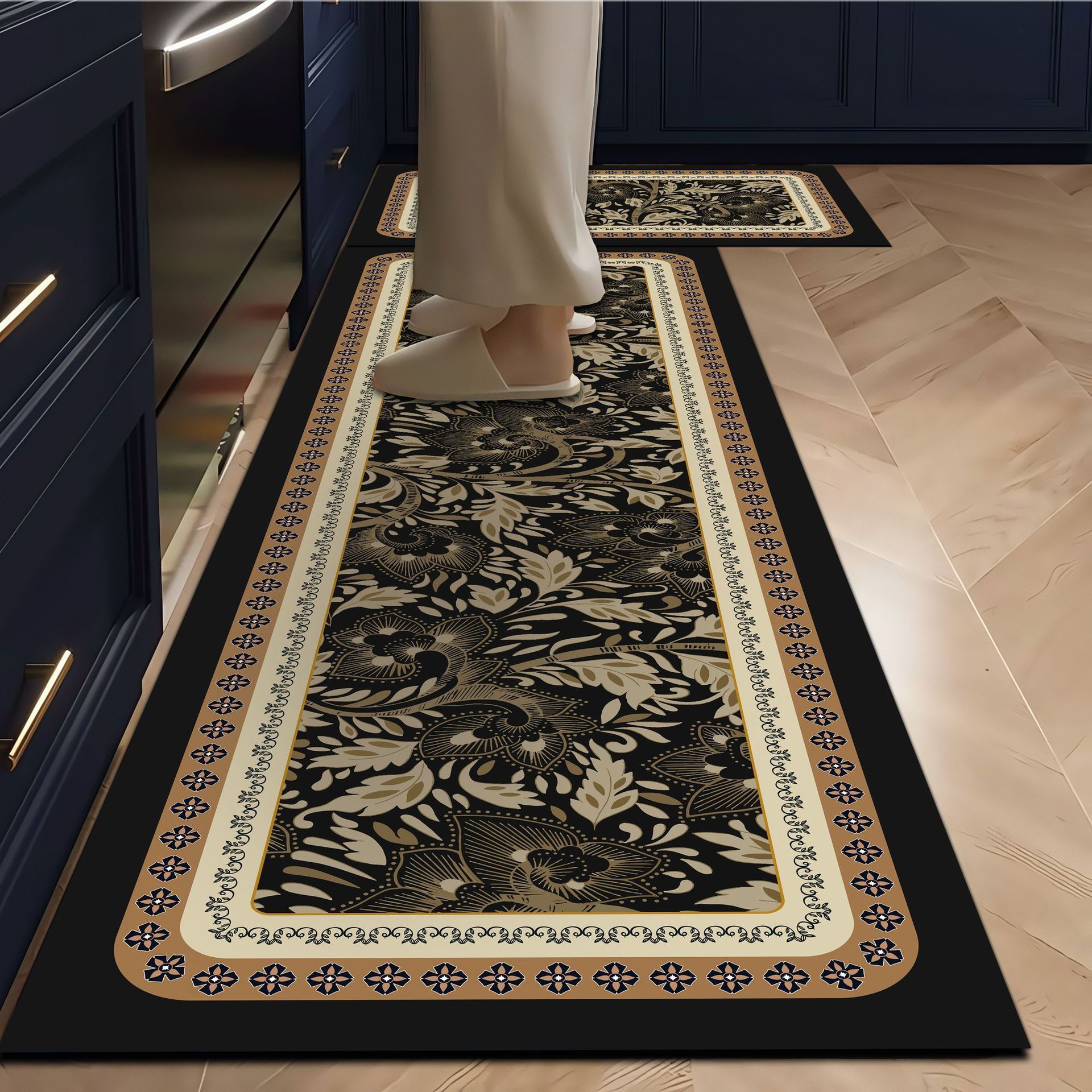 Kitchen Floor Mat, Water-Absorbing and Oil-Absorbing Mat, Universal Long Strip Carpet, Kitchen Entrance Door Mat, Floor Mat