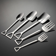 Eern 304 stainless steel spatula fork spoon watermelon scoop coffee spoon children's teaspoon small size creative cute gift