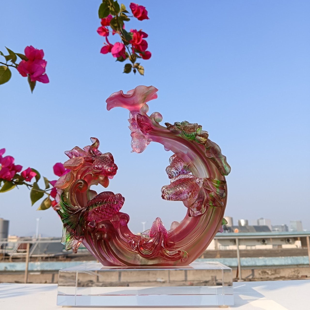 厂家批发金玉满堂琉璃摆件 （大号） 招财鱼 开业乔迁家居装饰